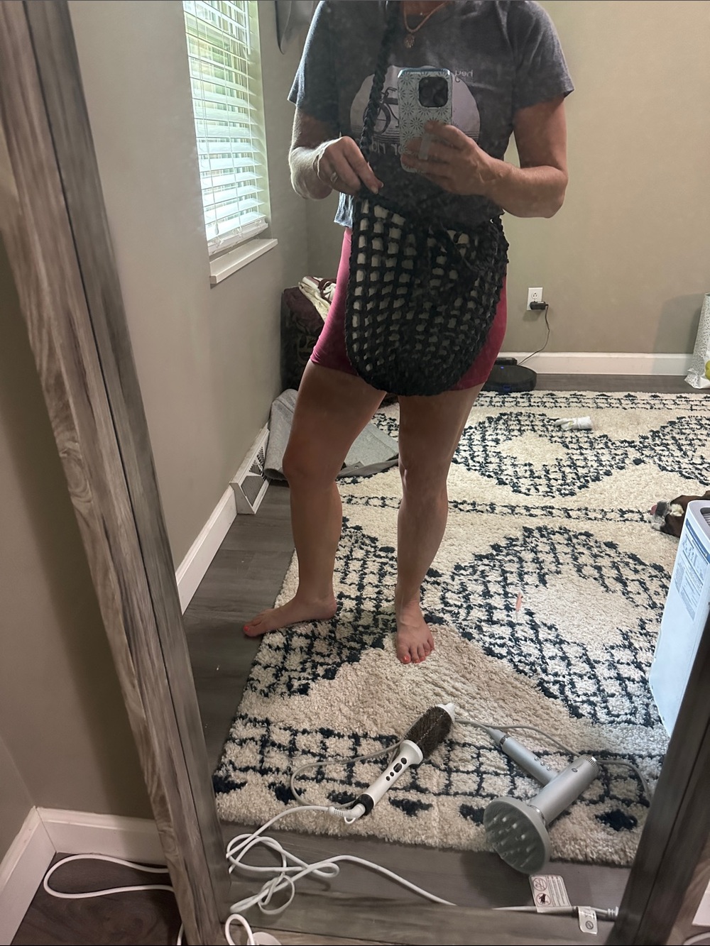 Madewell - Black Crochet Net Crossbody Bag